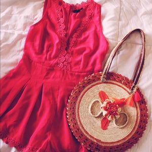 New York Steps Pink Romper